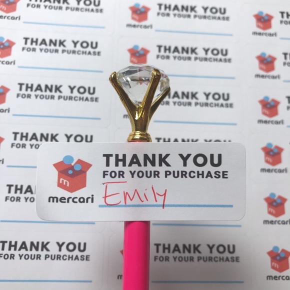 Other - 90 Mercari thank you stickers add buyers name